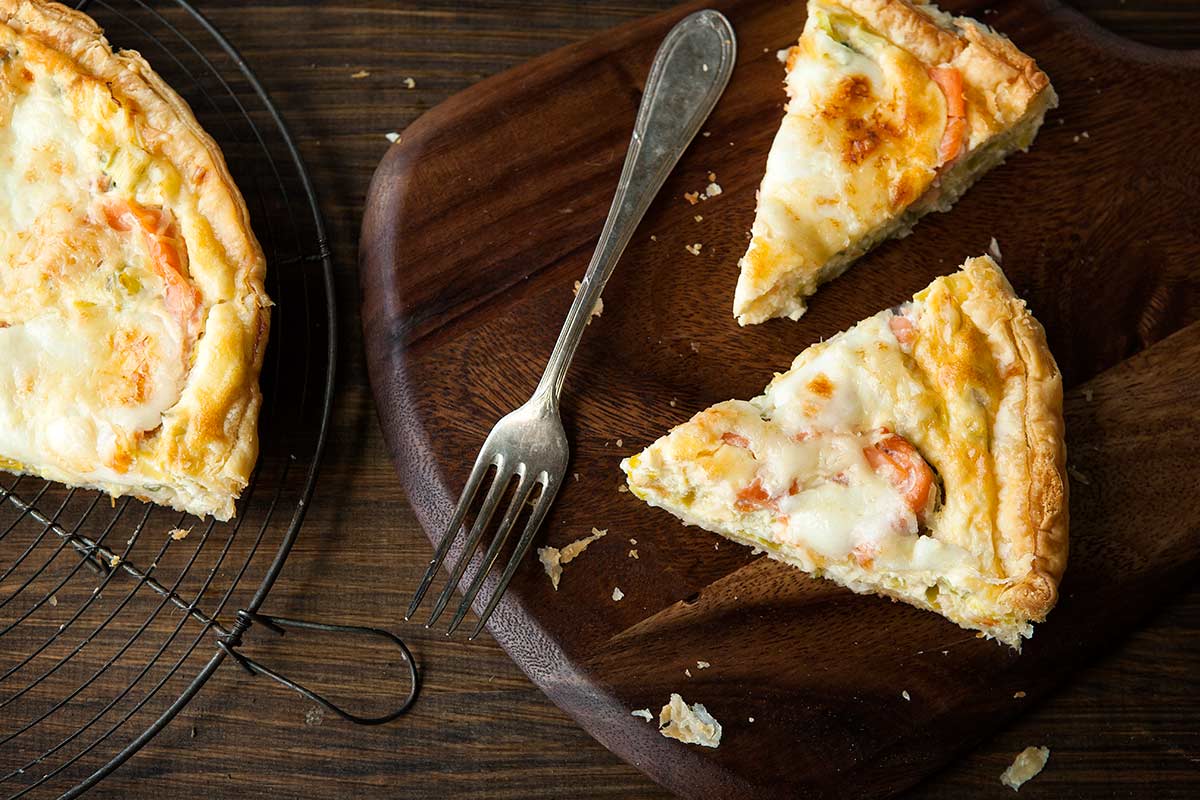 Quiche Met Gerookte Zalm En Prei Recept