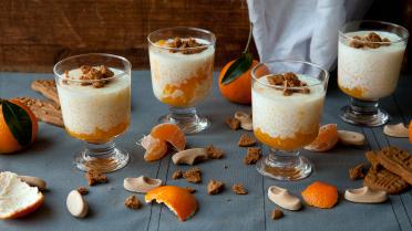 Sintdessertje (tapiocapudding met clementines en speculoos)