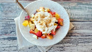 Fruitslaatje met speculaasmascarpone