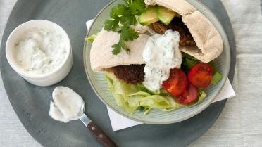 Pita's met zelfgemaakte notenburgers
