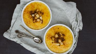 Crème Brûlée met appel en speculaas