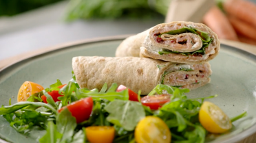 Wraps met gerookte zalm en ricotta 