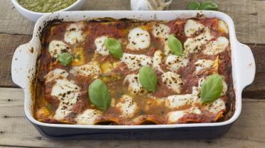 Lasagne met gegrilde aubergine en pesto van Vers Talent An