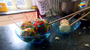 Sinterklaas bakt: lolly's van marsepein