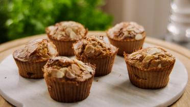 Appel-amandelmuffins Appel-amandelmuffins