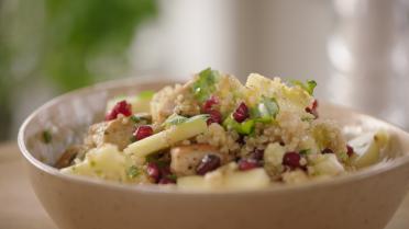 Fruitige tabouleh met ananas en granaatappel