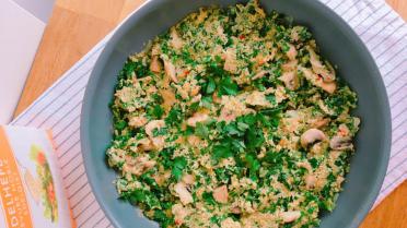 Groene omelet  met champignons