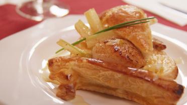 Millefeuille van sint-jacobsvrucht