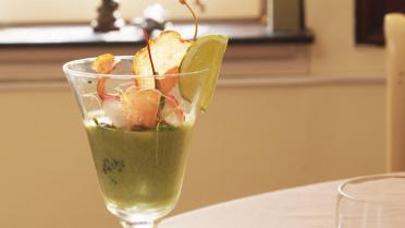 Broccolimousse met kalkoen en basilicum
