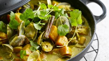 Curry met schelpjes