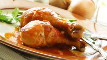 Drumsticks met honing en appel