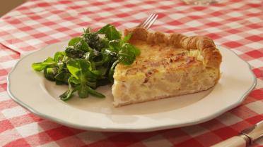 Quiche met bloemkool en gerookte forel