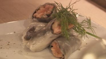 Wilde zalm met gember