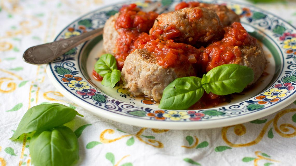 Gehaktballen in Italiaanse tomatensaus