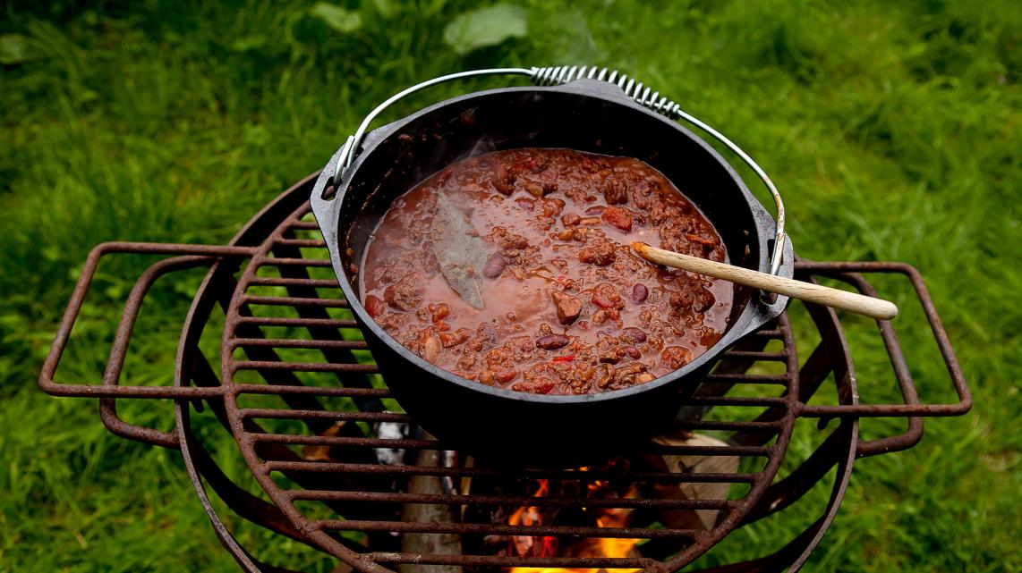 Chili con carne op het vuur