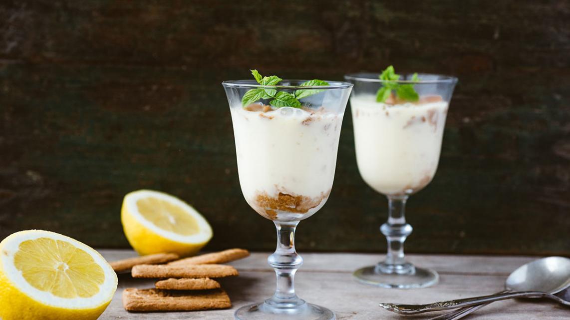 Citroenmousse met speculaas