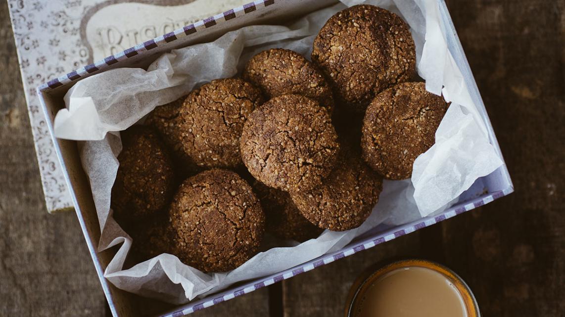 Glutenvrije koekjes van amandel en chocolade