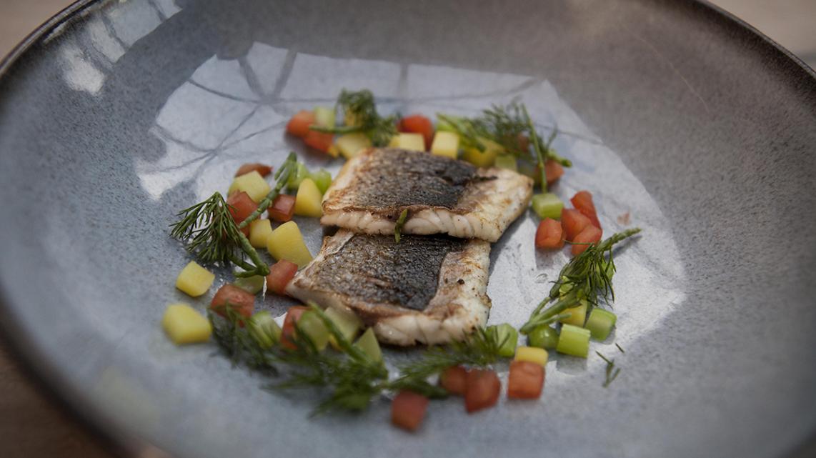 Bouillabaisse met zeebaars
