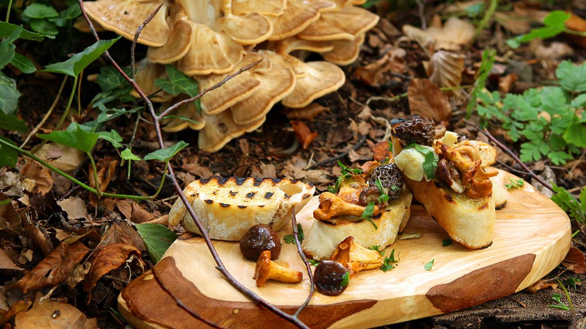 Crostini’s met paddenstoelen