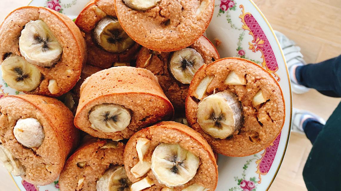 Havermuffins met appel en banaan
