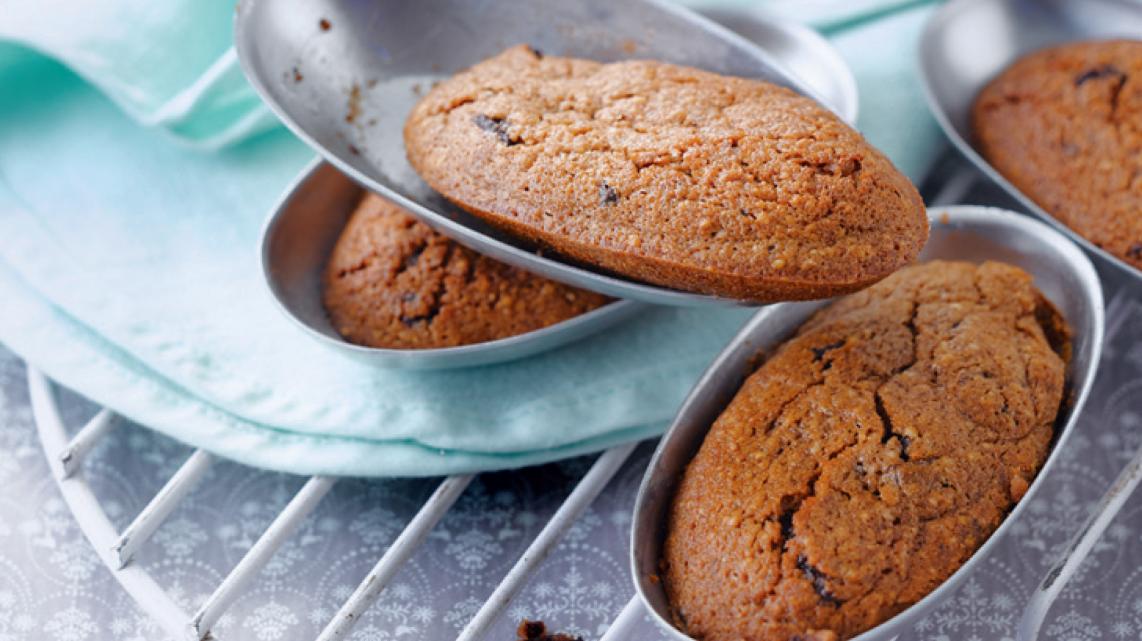 Financiers met chocolade