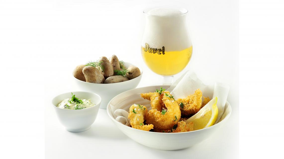 Fish & Chips pladijs en krieltjes met kappertjesmayonaise