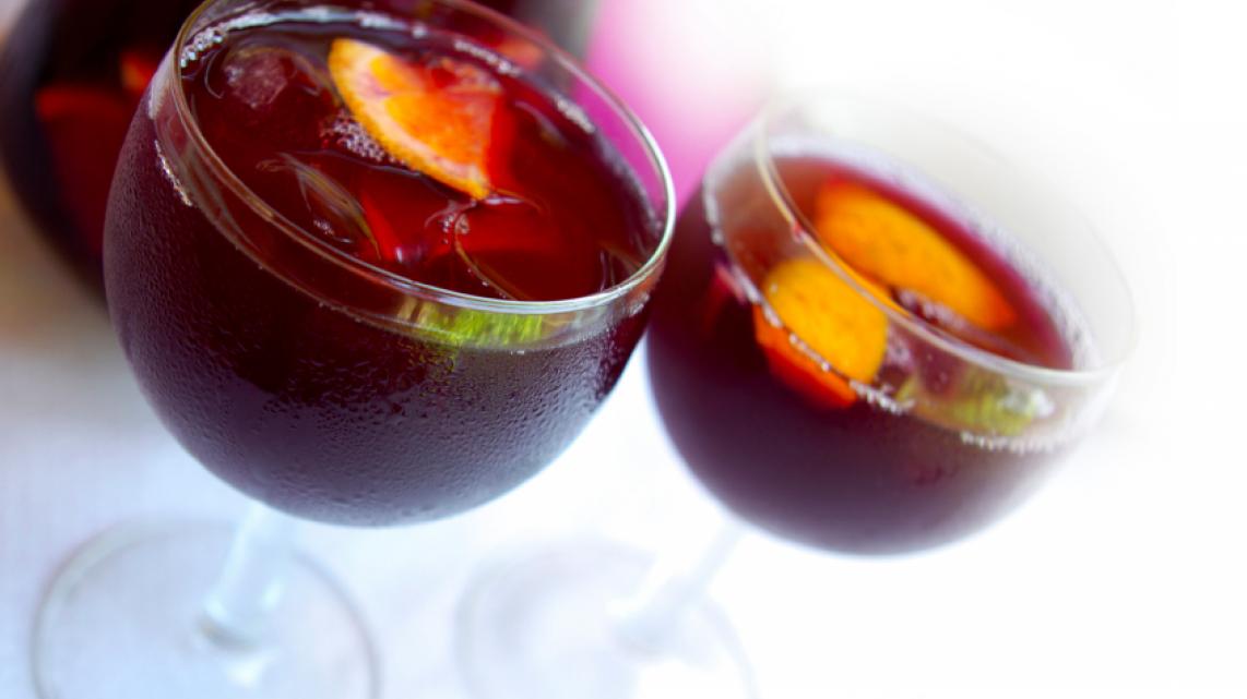 Sangria met gegrilde appelsien