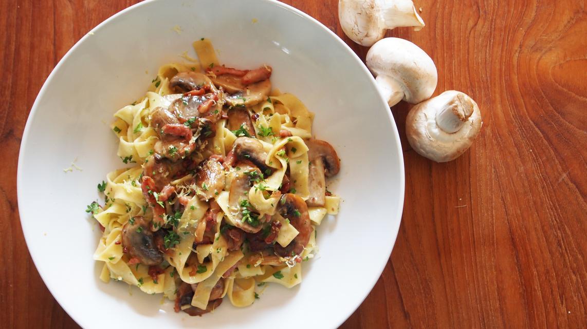 Pasta met champignons