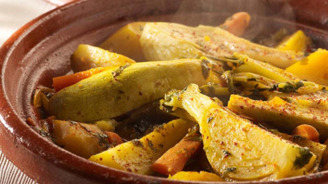 Vegetarische tajine met venkel